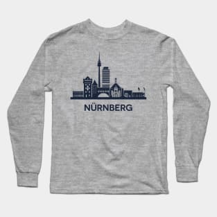 Nuremberg Skyline Emblem Long Sleeve T-Shirt